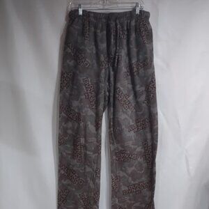 DUCK DYNASTY A&E MEN'S FLEECE LOUNGE PANTS DRAWSTRING WAIST WIDE STRAIGHT LEG L
